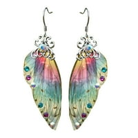 Rumida Colorful cicada krila nalik minđušama Dijamantna gradijent boja akrilne krilo Privjesak nakit akril krila Privjesak nakit za žene