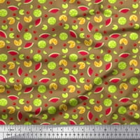 Soimoi pamučna kambrična tkanina limunska kriška, trešnja i lubenica plodovi ispisuje šivanje tkanine