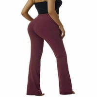 Binpure ženske solidne boje yoga hlače, elastične visoke strukske hlače za utegnute za proljeće jesen