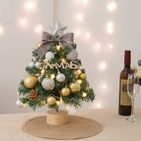 Finelylove mini božićno drvce sa svjetlimaSmall stolpop jasno božićno drvce sa LED svjetlima i drvenim