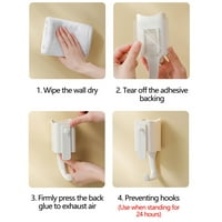 Moocorvić ljepljive kuke za viseće teške stalke za ručnike za kupaonice nosač ručnika za umivaonik za umivaonik za skladištenje, zidni nosač za podešavanje zida