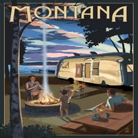 Montana, retro kamperi i jezero