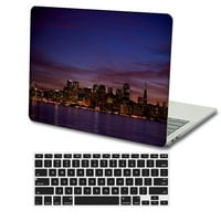 Kaishek Hard Case za stari MacBook PRO S bez dodira + crna poklopac tastature A1398, ljubičasta serija