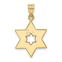 Finest zlato 14K dvotonska zvijezda Davida Privjeda