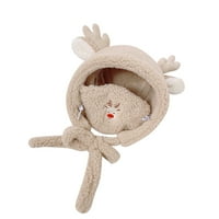 Dječji kape za djecu Dječje dječake Djevojke Božićni vileski uši topla zima vunena jagnjetina + maska