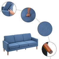 -Nitni sporedni vijek moderni kauč, kauč sa punim drvenim nogama i udobnim naslonima za kompaktni dnevni