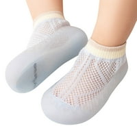 SNGXGN Little Boys Girl Socks Čarape za djevojke Modne novitete Pamučne dječje čarape, svijetloplava,