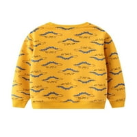 GRIANLOOK BOYS pulover Duks ležerne prilike DINOSAU FALL TOP FALL FIRD CREW CREW BASIC TOPS Yellow 2t