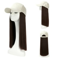 HAT dlaka dugačka kapa pričvršćena bejzbol podesiva frizura za kosu ravno perikom za kosu za kosu teniski