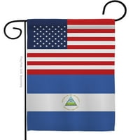 NICARAGUA američka prijateljstvo zastava za zastavu na državljanstvo X18. Dvostrano dvorište baner
