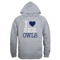 Love Rice University Owls Hoodie Dukseric Heather Siva mala