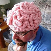 Spoof horor mozak pletena hat smiješna topla partija za glavu za glavu za fotografije