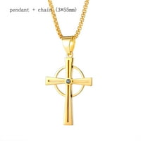 Toyella modni jednostavan krug križa privjesak ogrlica e