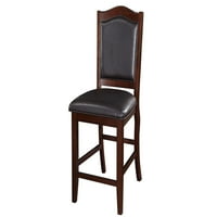 DENTA tamno smeđi drveni završni skup kontra visine stolica FAU kožna presvlaka sjedala kuhinja kuhinja
