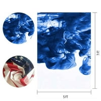 Greendecor Polyster 5x7FT plava mastila u vodenu pozadinu bijela pozadina umjetnička modernog sažetka