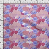 Onuone baršunaste ružičaste tkanine azijski japanski cvjetni pletiv odjeću za preciziranje tkanine tkanine