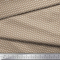 Soimoi Brown baršun tkanina apstraktni ispis Šivenje tkanine širine