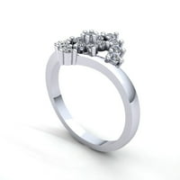 Originalni 0,75ct okrugli rez Diamond Dame Bridal Cvjetni godišnjica Angažovanje prstenastog 18k ruža,