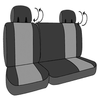 Caltrend Stražnji split klupa Sportste navlake za sjedala za - Toyota Sienna - TY588-03GA umetkom i ukrašavanje drvenog uglja