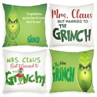 Božićni Grinch jastučni poklopci za uređenje doma 18 x18