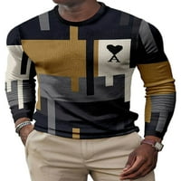 Zodanni Muški T majica posada izrez bluza Modna majica Redovna fit pulover Rad Tee Style N 6XL