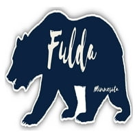 Fulda Minnesota Suvenir Vinil naljepnica za naljepnicu Medvjed dizajn