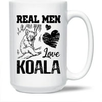 Koala čajni čaj pokloni za porodične prijatelje, pravi muškarci vole koala bijela keramička krigla, smiješna koala ukrasni čaj, koala Travel Coffer