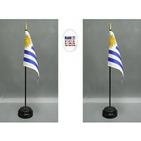 Napravljeno u sad. Urugvaj 4 X6 Minijaturni uredski stol i male ručne tablice za zastavu uključuju stalci