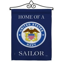 Dom mornarskog mornara Zastava za vrt postavljeno oružane snage X18. Dvostrane ukrasne vertikalne zastave