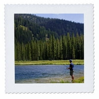 3drose ribolovno bul pastrmsko jezero, Boise NF, Idaho - američki dfr - David R. Frazier - Square, po