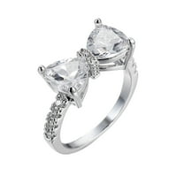 Zircon Prsten sa full dijamantnim ženskim prstenom modnim temperamentom dijamantskih nakita