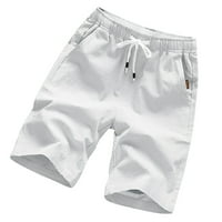 Muške ležerne kratke hlače Plus size modni potez elastične struine čvrste boje 5 bodova kratke hlače