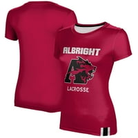 Ženska crvena albright lavovi Lacrosse majica