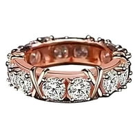 Nakit prsten odvajanje bakara umetnuli zircon prsten modni luksuzni trend prstena za nakit za djevojke