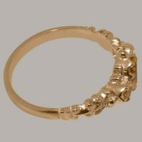 Britanci napravili 18k ružin zlatni prsten od prirodnog citričnog godišnjice, opcije veličine - veličine