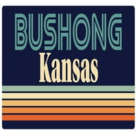 Bushong Kansas Vinil naljepnica za naljepnicu Retro dizajn