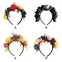 Šareni glava za glavu s cvijećem lubanja kose obruče za žene i djevojke višebojna krpa Halloween paukovo