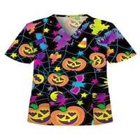 Žene Ležerne prilike tunike Halloween Crtani piling košulje Radni odjeća za staračke bluze