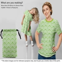 Onuone pamučne kambric svijetlo zelene tkanine Geometrijska DIY odjeća za preciziranje tkanine Ispis
