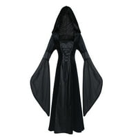Noć vještica Plus Veličina Noć vještica za žene Ženski gotički stil Vintage Flare rukavi s kapuljačom