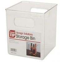 Clear Storage bin 6 W 5,8 D 6 h