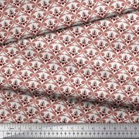 Soimoi pamučna kambrička tkanina Ogee Damask Print šiva šipka tkanina