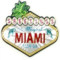 Miami Florida Pozdrav potpisuje magnet folije 4,25 2,75 0,155