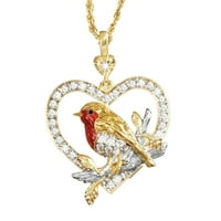 Sawvnm Great Gift Love Bird ogrlica Privjesak Red Bird Love Ogrlica Nakit Parovi Poklon Dama Majka kći