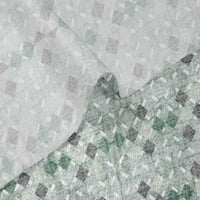 Onuone Velvet Laurel Zelena tkanina Geometrijska teksturna zanatski projekti Dekor tkanina Štampano