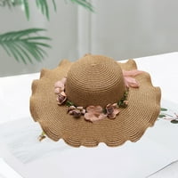 HonRane cvjetni dekor čipkasti bowknot sunčani šešir okrugli kupola duks apsorpcija tanka žena velika