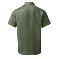 Iopqo polo majice za muškarce muško ljetno casual polka dot prugasti ručak s kratkim rukavima skinuti