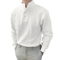 DTIDTPE pad za muškarce, proljeće i jesenski gumb okrugli bluza za bluzu od košulje za dno muške dugih