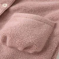 Girls Revel dugme gore krzneni kaput čvrsta termalna odjeća za odjeću za zimsku djecu