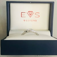 Ručni zaručni prsten 14k bijelo zlato tri dijamantna prstena sa ručnim dijamantima 0. CTW G-VS i 1.